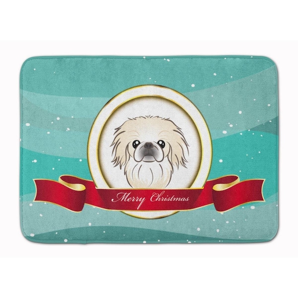 Carolines Treasures Pekingese Merry Christmas Machine Washable Memory Foam Mat BB1531RUG - main